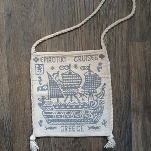Vintage Epirotiki Cruises Greece Boho Tote Bag.